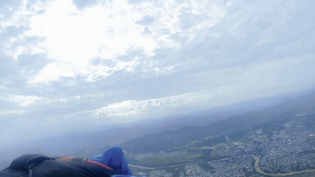 Video Reference: Cloud, Sky, Atmosphere, Atmospheric phenomenon, Air travel, Cumulus, Horizon, Landscape, City, Wing