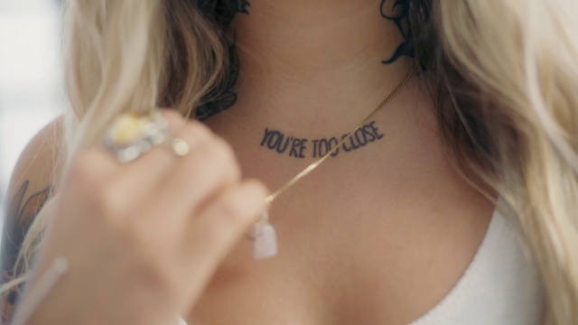 Video Reference: Skin, Lip, Chin, Eyebrow, Shoulder, Eyelash, Mouth, Body jewelry, Neck, Jaw