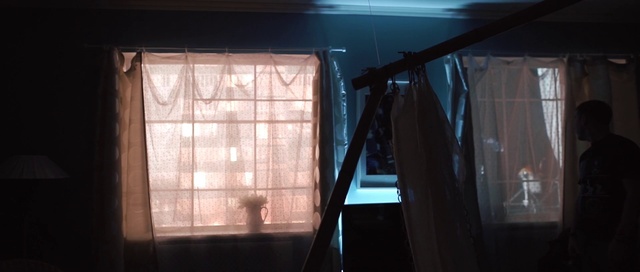 Video Reference: Window, Wood, Shade, Fixture, Curtain, Tints and shades, Glass, Transparent material, Hardwood, Metal