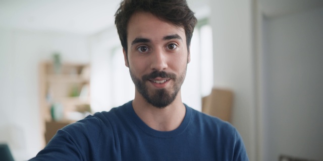 Video Reference: Forehead, Chin, Eyebrow, Beard, Eyelash, Neck, Jaw, Smile, Facial hair, T-shirt