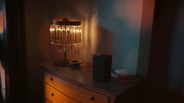 Video Reference: Cabinetry, Table, Drawer, Lamp, Wood, Interior design, Building, Material property, Dresser, Chest of drawers