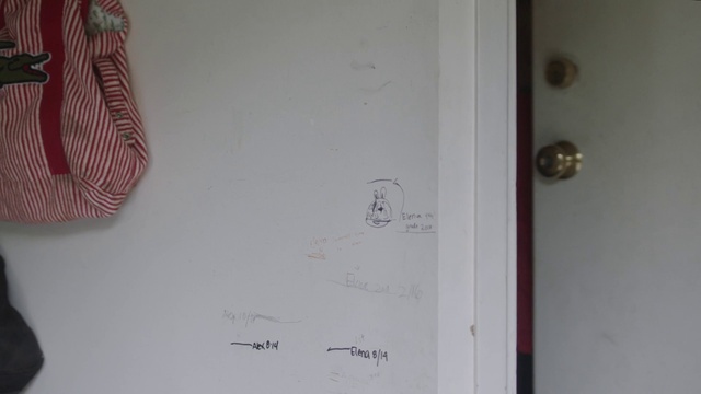 Video Reference: Handwriting, Door, Wood, Sleeve, Home door, Door handle, Handle, Font, Whiteboard, Hardwood