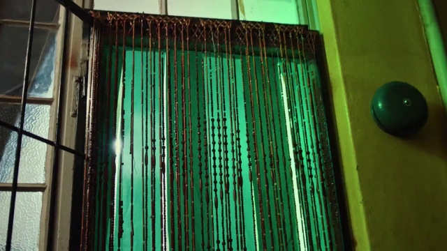 Video Reference: Textile, Wood, Rectangle, Interior design, Shade, Tints and shades, Art, Glass, Electric blue, Window treatment