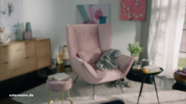 Video Reference: Furniture, Building, Plant, Purple, Chair, Comfort, Floor, Violet, Flooring, Living room