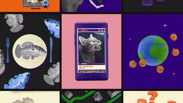 Video Reference: Organism, Purple, Font, Technology, Art, Rectangle, Space, Games, Electric blue, Circle
