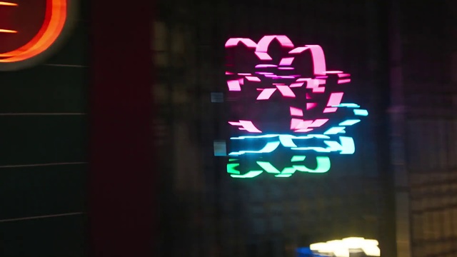 Video Reference: Font, Tints and shades, Gas, Automotive lighting, Darkness, Display device, Magenta, Electronic signage, Signage, Electric blue