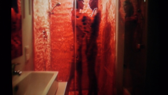 Video Reference: Textile, Wood, Orange, Sink, Shower curtain, Bathroom sink, Bathroom, Plumbing fixture, Window, Art