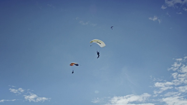 Video Reference: Cloud, Sky, Parachute, Paragliding, Parachuting, Air travel, Slope, Windsports, Cumulus, Travel