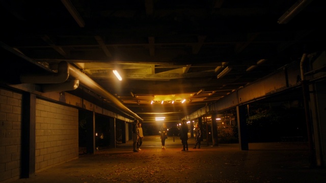 Video Reference: Electricity, Tints and shades, Road, Road surface, Sky, City, Symmetry, Darkness, Flash photography, Midnight