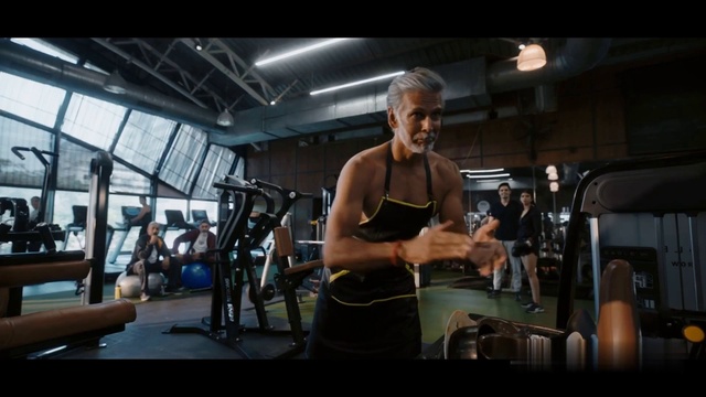 Video Reference: Exercise machine, Weight training, Vest, Chest, Gym, Exercise equipment, Bodybuilding, Musician, Flash photography, Fitness professional