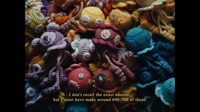 Video Reference: Purple, Creative arts, Art, Magenta, Woolen, Pattern, Electric blue, Reef, Craft, Wool