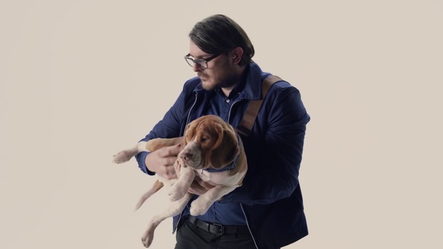 Video Reference: Glasses, Dog, Dog breed, Carnivore, Gesture, Companion dog, Fawn, Eyewear, Happy, Sporting Group