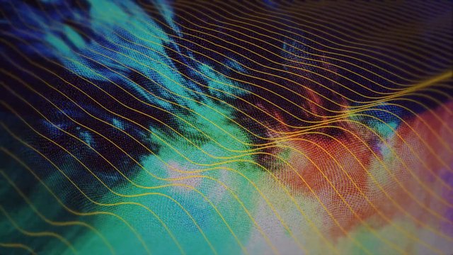 Video Reference: abstract, colorful, waves, lines, texture, pattern, digital, background, gradient, blue, yellow, red, cyan, art, fluid, close-up