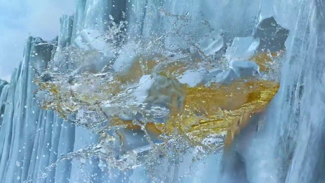 Video Reference: Water, Liquid, Fluid, Freezing, Melting, Frost, Glass, Transparent material, Winter, Electric blue