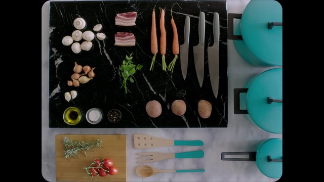 Video Reference: Tableware, Kitchen utensil, Cutlery, Recipe, Dishware, Cosmetics, Table tennis racket, Cookware and bakeware, Gas, Ingredient