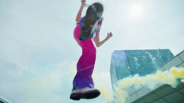 Video Reference: Happy, People in nature, Leisure, Recreation, Sky, Fun, Magenta, Event, Hat, Adventure