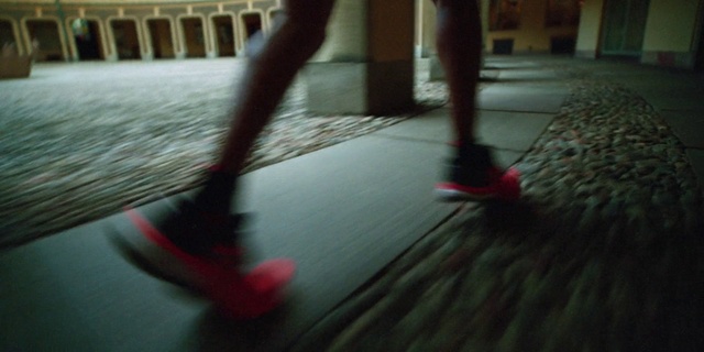 Video Reference: Leg, Black, Wood, Flooring, Road surface, Floor, Ball, Asphalt, Tints and shades, Hardwood