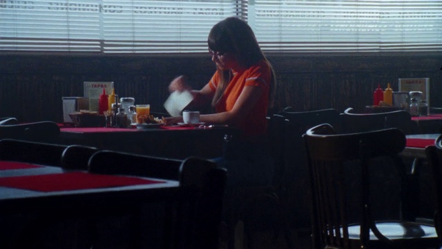 Video Reference: Table, Window blind, Chair, Audio equipment, Electronic device, Event, T-shirt, Job, Fun, Sitting