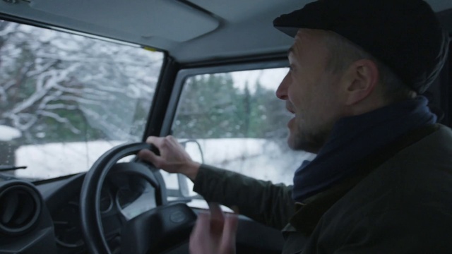 Video Reference: Vehicle, Car, Motor vehicle, Automotive mirror, Automotive design, Snow, Steering wheel, Automotive exterior, Vehicle door, Rear-view mirror