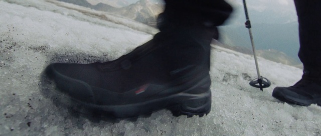 Video Reference: Automotive tire, Human leg, Snout, Foot, Tail, Snow, Freezing, Landscape, Terrestrial animal, Fur