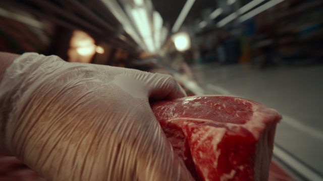 Video Reference: Red meat, Animal fat, Meat, Human leg, Flesh, Beef, Service, Animal product, Ingredient, Cooking