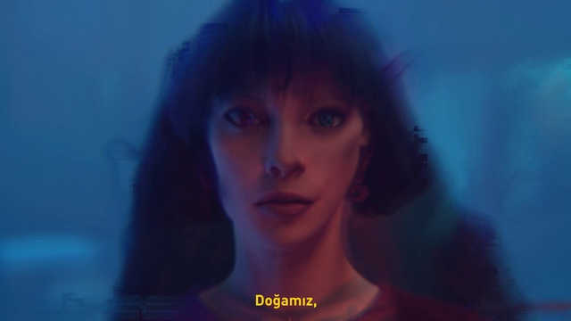 Video Reference: Lip, Eyebrow, Eyelash, Flash photography, Jaw, Electric blue, Cg artwork, Darkness, Midnight, Fun