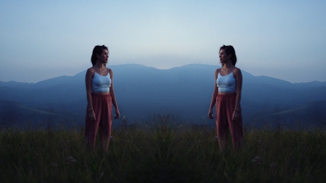 Video Reference: Sky, People in nature, Mountain, Dress, Plant, Highland, Happy, Outdoor recreation, Atmospheric phenomenon, Horizon