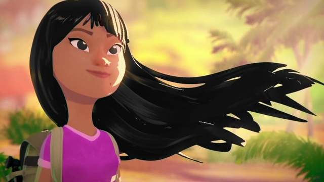 Video Reference: Cartoon, Happy, Mammal, Gesture, People in nature, Eyelash, Cg artwork, Black hair, Art, Long hair