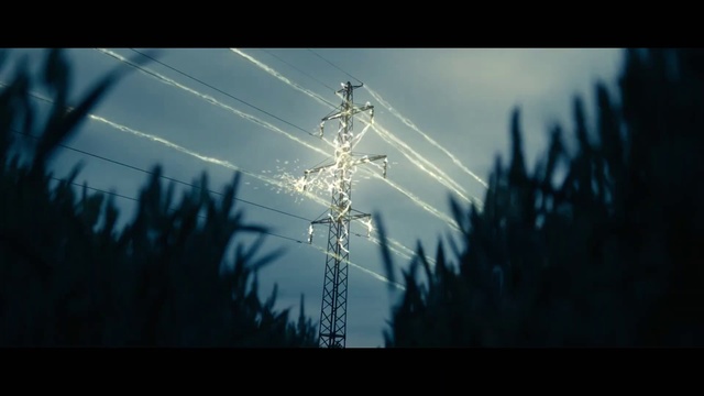 Video Reference: Cloud, Sky, Atmosphere, Plant, Window, Natural landscape, Overhead power line, Twig, Electricity, Transmission tower