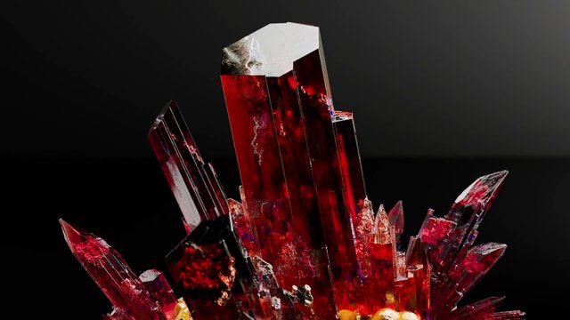 Video Reference: crystals, red, abstract, close-up, shards, transparent, glossy, dark background, texture, faceted, macro, decorative