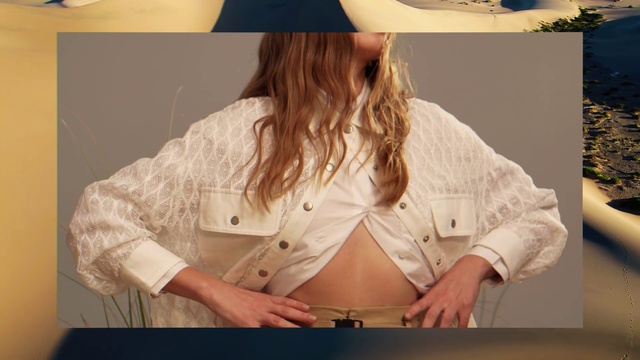 Video Reference: Joint, Outerwear, Shoulder, Textile, Neck, Sleeve, Waist, Dress shirt, Street fashion, Collar