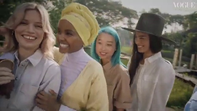 Video Reference: Smile, Plant, Sleeve, Happy, Gesture, Headgear, Hat, Event, Fun, Formal wear