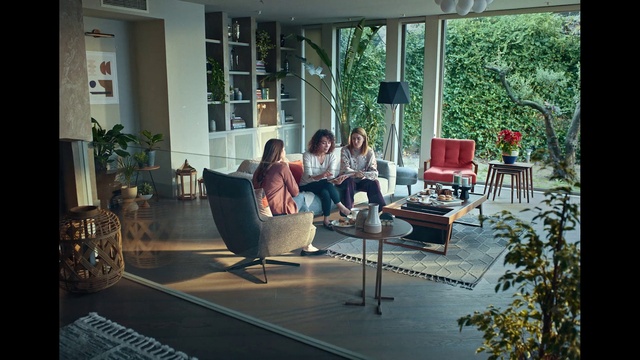 Video Reference: Property, Plant, Interior design, Shade, Living room, Comfort, Leisure, Window, Chair, Flooring