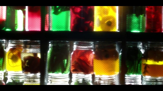 Video Reference: Liquid, Drinkware, Automotive lighting, Green, Glass bottle, Amber, Fluid, Rectangle, Drink, Solution