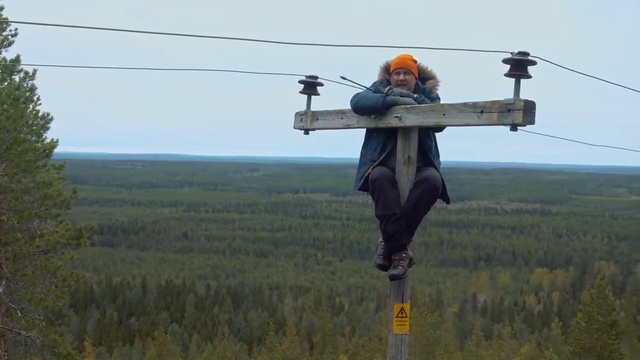 Video Reference: Sky, Overhead power line, Electricity, Hat, Grassland, Recreation, Tree, Plant, Happy, Public utility