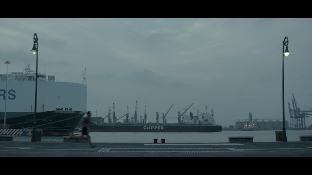 Video Reference: Sky, Cloud, Naval architecture, Gas, Street light, City, Ship, Tower, Building, Naval ship