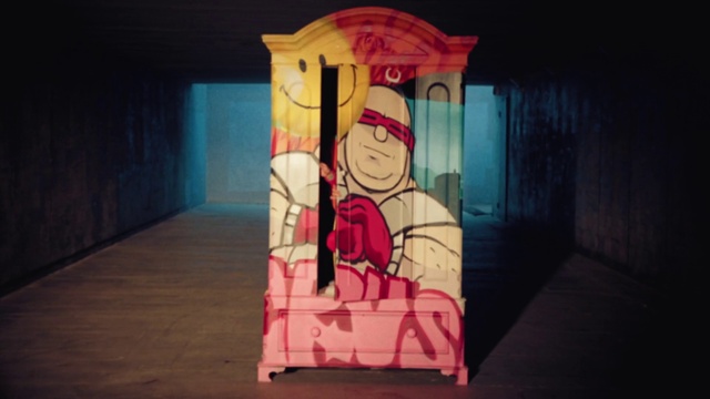 Video Reference: Cartoon, Art, Window, Animated cartoon, Fictional character, Event, Visual arts, Room, Carmine, Drawing