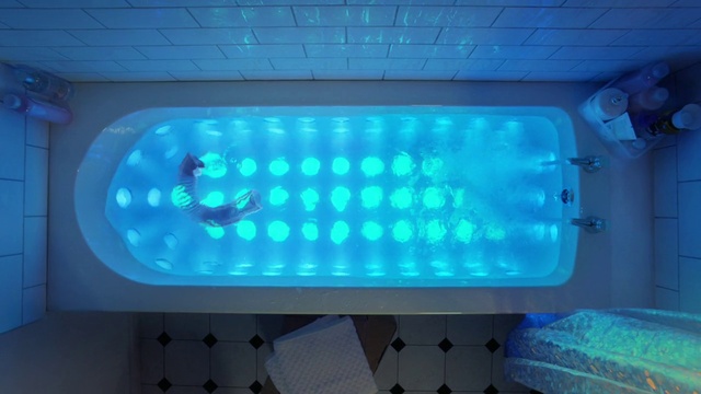 Video Reference: Blue, Automotive lighting, Light, Azure, Fluid, Rectangle, Aqua, Red, Gas, Electric blue