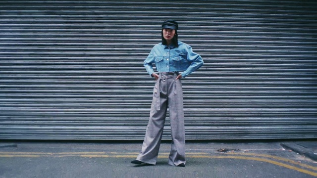 Video Reference: Dress shirt, Workwear, Sleeve, Waist, Eyewear, Asphalt, Street fashion, Fashion design, T-shirt, Blazer