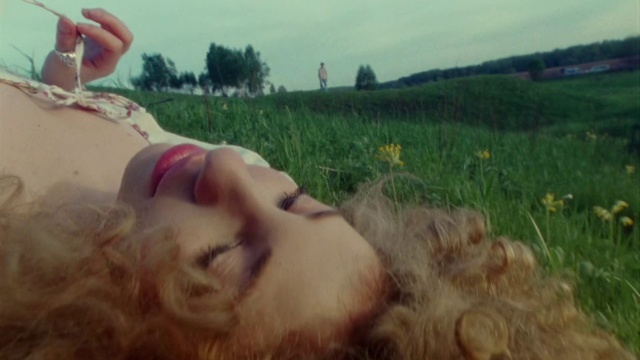 Video Reference: Plant, Sky, Ecoregion, Natural environment, People in nature, Eyelash, Happy, Finger, Grassland, Grass