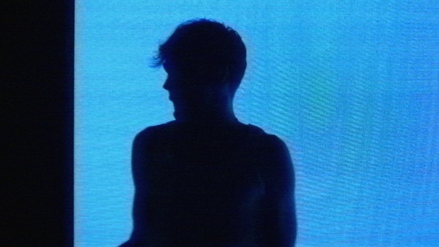 Video Reference: Azure, Human body, Tints and shades, Electric blue, Darkness, Rectangle, Shadow, Backlighting, Visual arts, Water