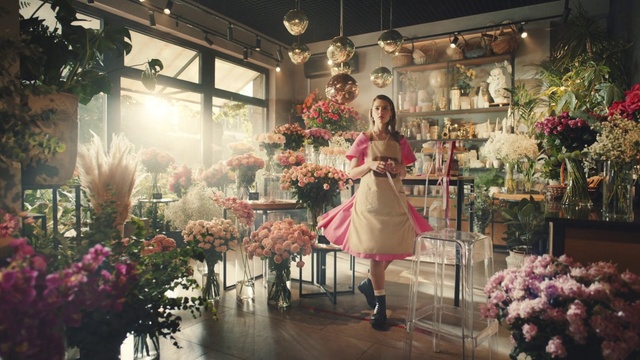 Video Reference: Flower, Plant, Window, Petal, Textile, Interior design, Dress, Pink, Flower Arranging, Bouquet