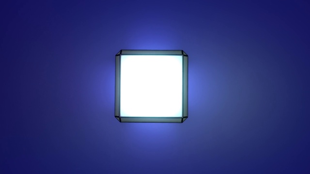 Video Reference: Blue, Rectangle, Tints and shades, Electric blue, Display device, Gadget, Ceiling, Light fixture, Font, Symmetry