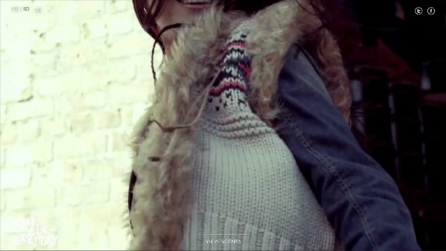 Video Reference: Outerwear, Eyelash, Jaw, Sleeve, Fur clothing, Gesture, Street fashion, Feather, Fashion design, Pattern