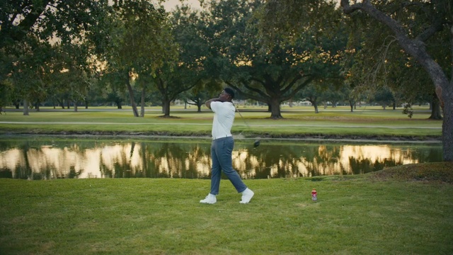 Video Reference: Plant, Water, Tree, Nature, Botany, People in nature, Sports equipment, Golf, Golf equipment, Standing
