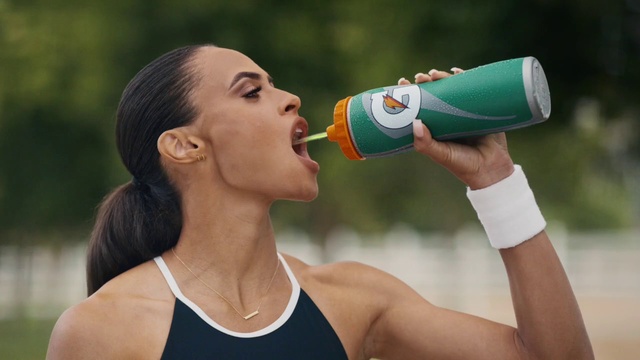Video Reference: Active tank, Water, Gesture, Happy, Bottle, People in nature, Leisure, Fun, Drink, Sleeveless shirt