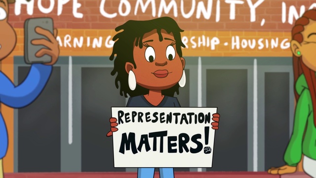 Video Reference: Facial expression, Font, Gesture, Cartoon, Community, Happy, People, Sharing, Signage, Advertising