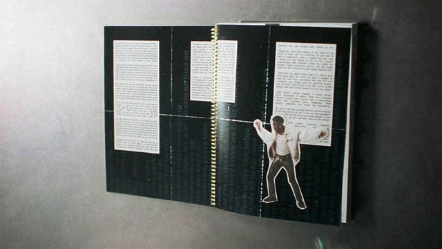 Video Reference: Art, Rectangle, Font, Visual arts, Room, Fixture, Advertising, Illustration, Shadow, Elbow