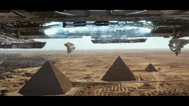 Video Reference: Light, Triangle, Sky, Landscape, Tints and shades, Symmetry, Pyramid, Horizon, Rectangle, Building material