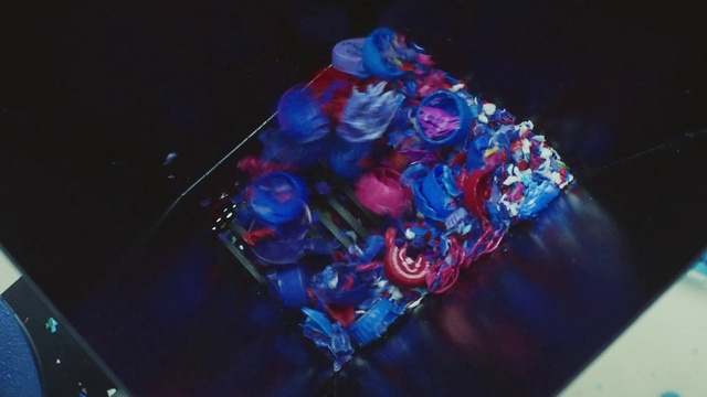 Video Reference: Purple, Electric blue, Art, Magenta, Space, Event, Entertainment, Darkness, Pattern, Glass